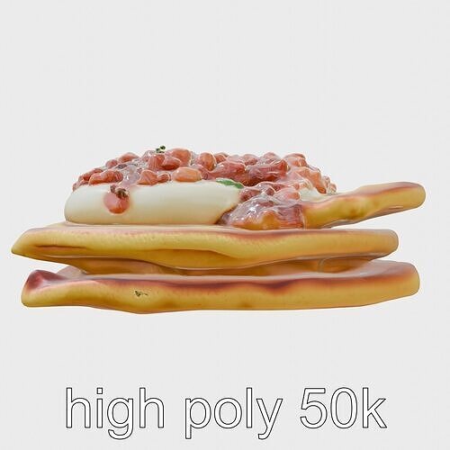 Russian Blini Pancakes with Toppings model pack Low-poly 3D model 3