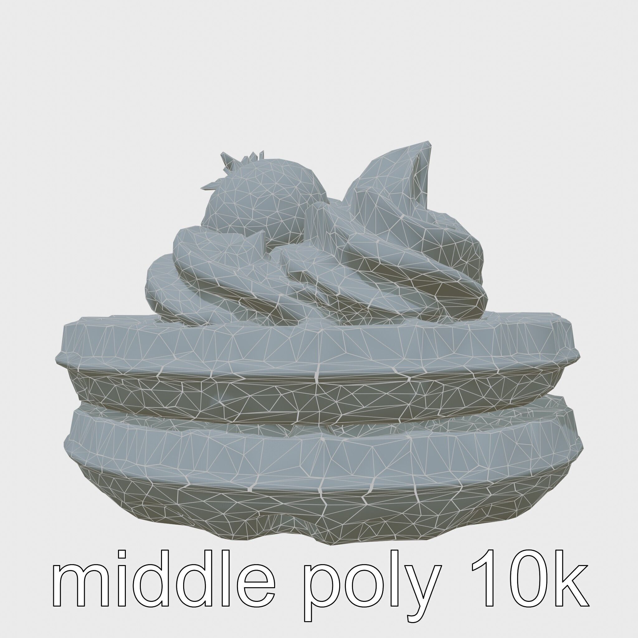 Belgian Waffles with Strawberries Model Pack Low-poly 3D model_21