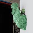 chicken head wall mount planter pot succulent flower vase STL 3D print model_1