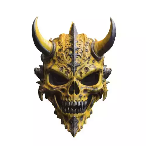 Golden Infernal Skull Helmet