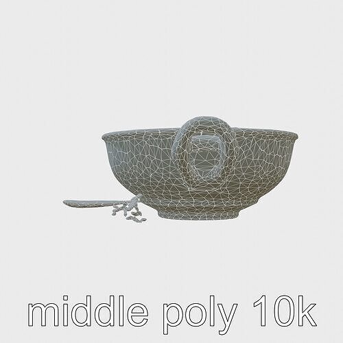 Elegant Lobster Bisque Soup Bowl model pack Low-poly 3D model 7