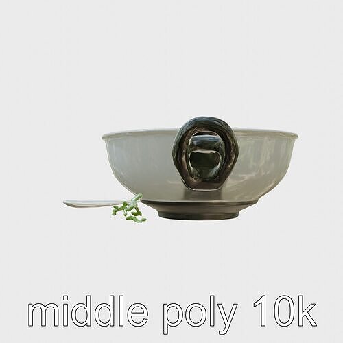Elegant Lobster Bisque Soup Bowl model pack Low-poly 3D model