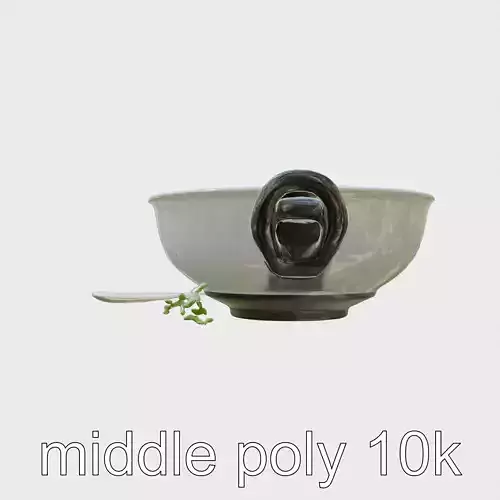 Elegant Lobster Bisque Soup Bowl model pack Low-poly 3D model