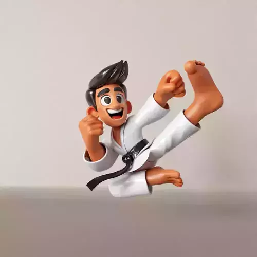 Karate Fighter 3D Model Martial Arts STL for Printing 3D print model