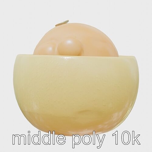 Gourmet Molecular Foam Dessert Sculpture model pack Low-poly 3D model