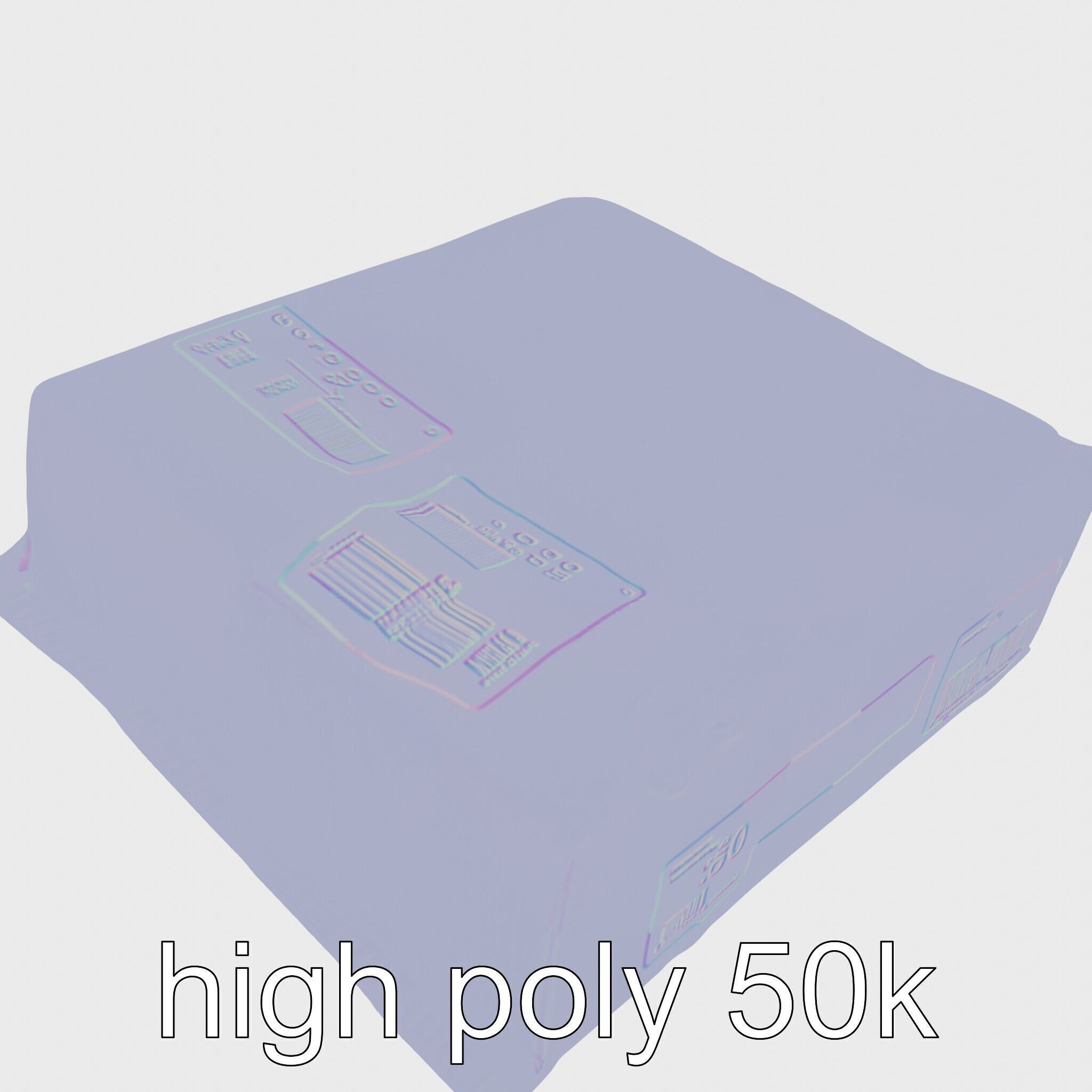 Postal Package Realistic Box Simulations model pack Low-poly 3D model_15