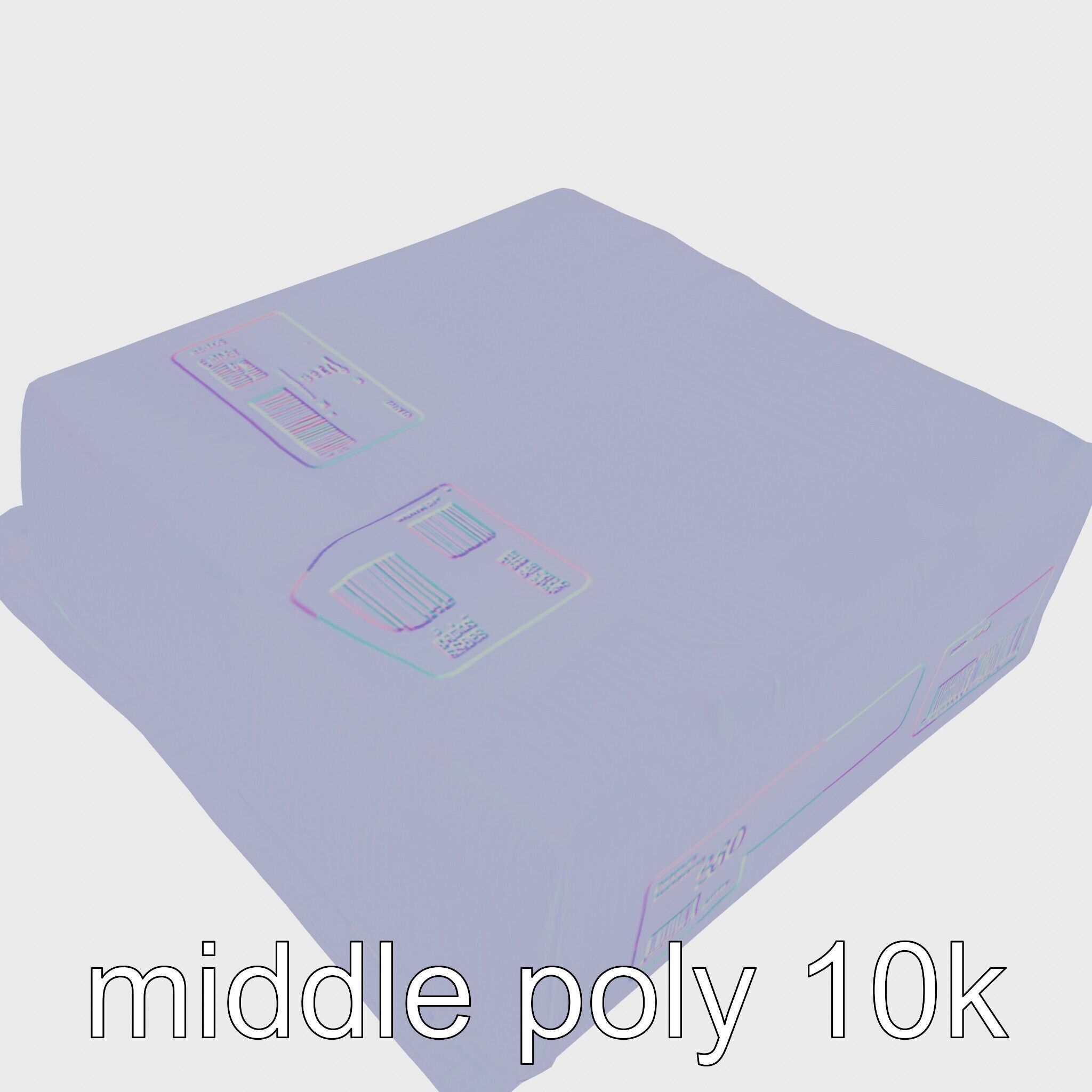 Postal Package Realistic Box Simulations model pack Low-poly 3D model_18