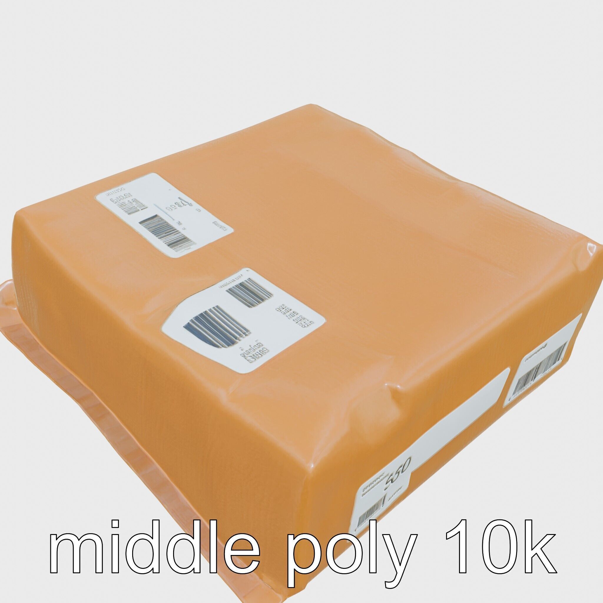 Postal Package Realistic Box Simulations model pack Low-poly 3D model_12