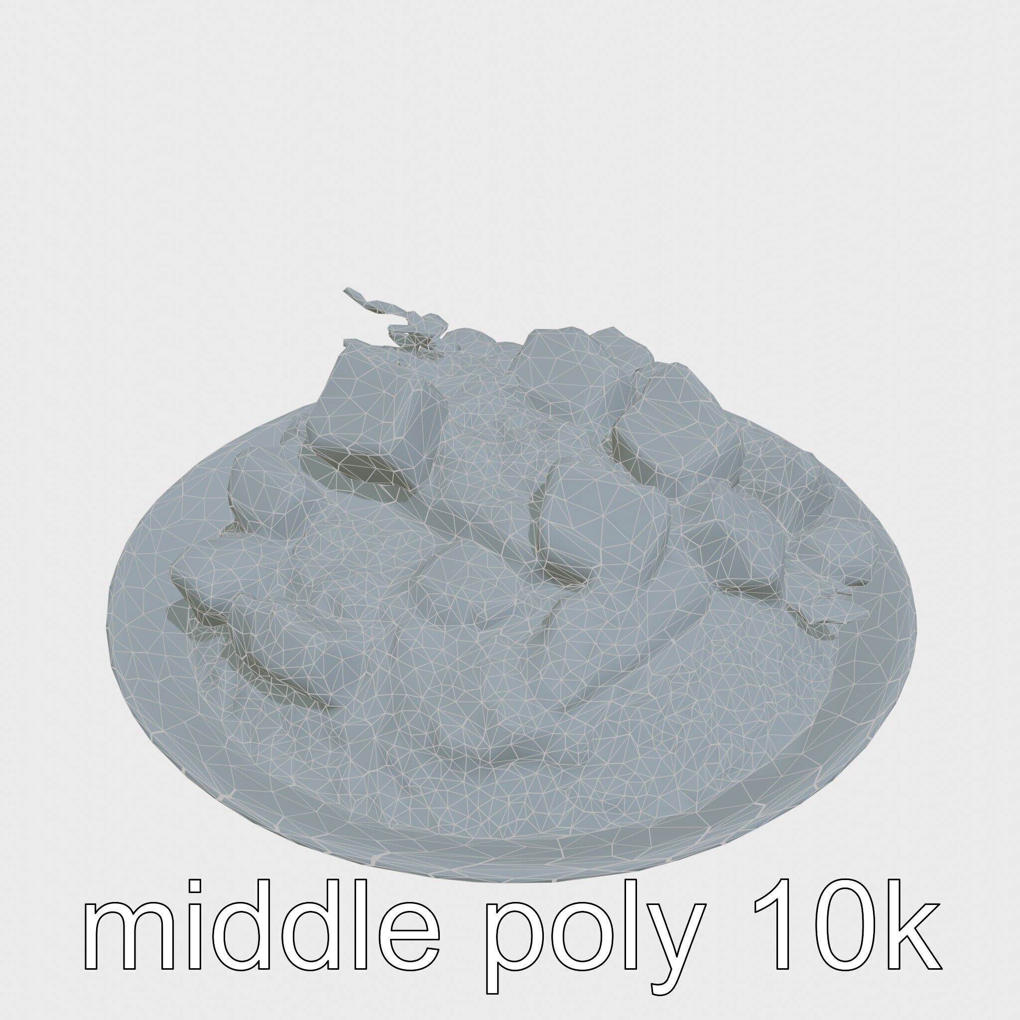 Thai Green Curry Chicken Dish 3D Model Pack Low-poly 3D model_26