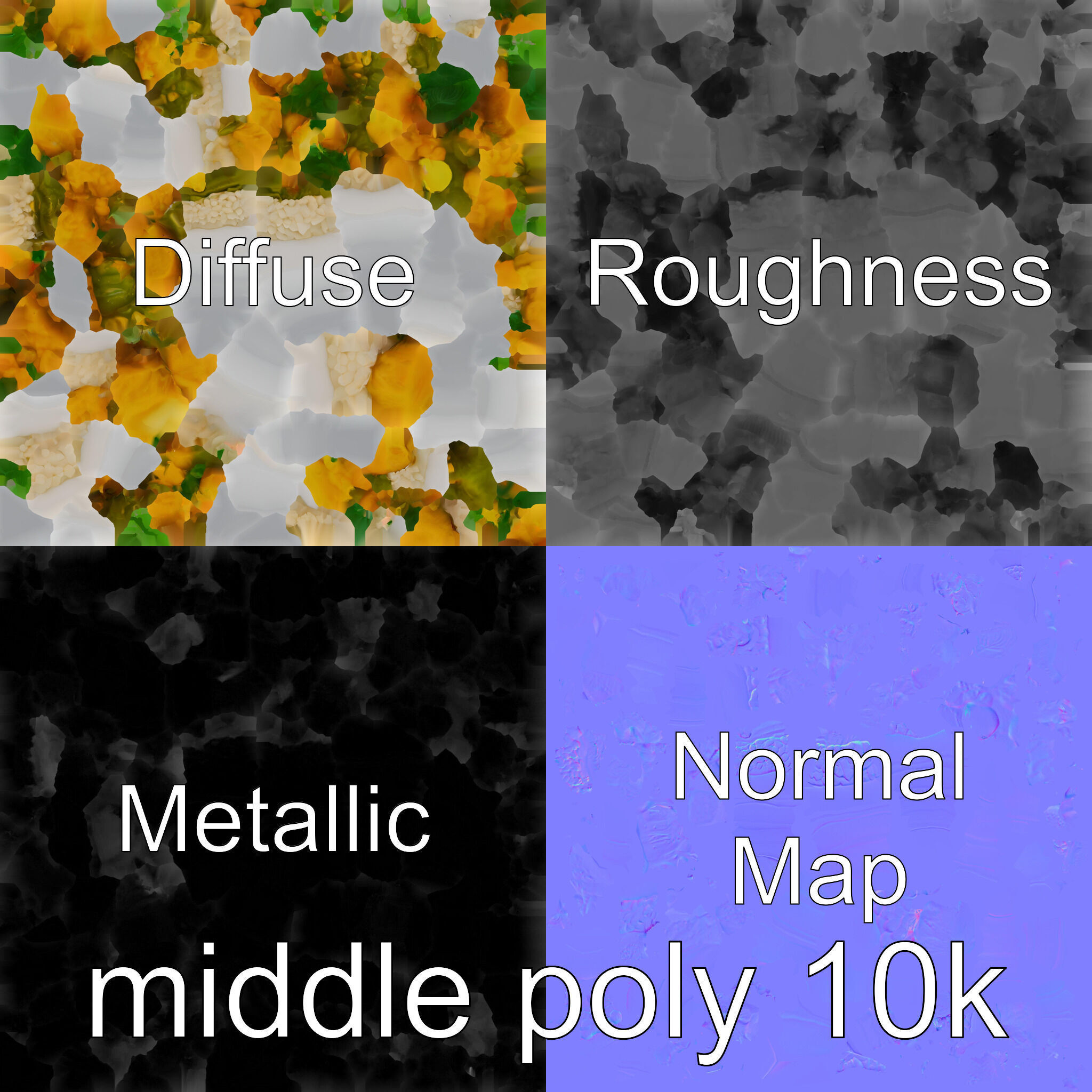 Thai Green Curry Chicken Dish 3D Model Pack Low-poly 3D model_31