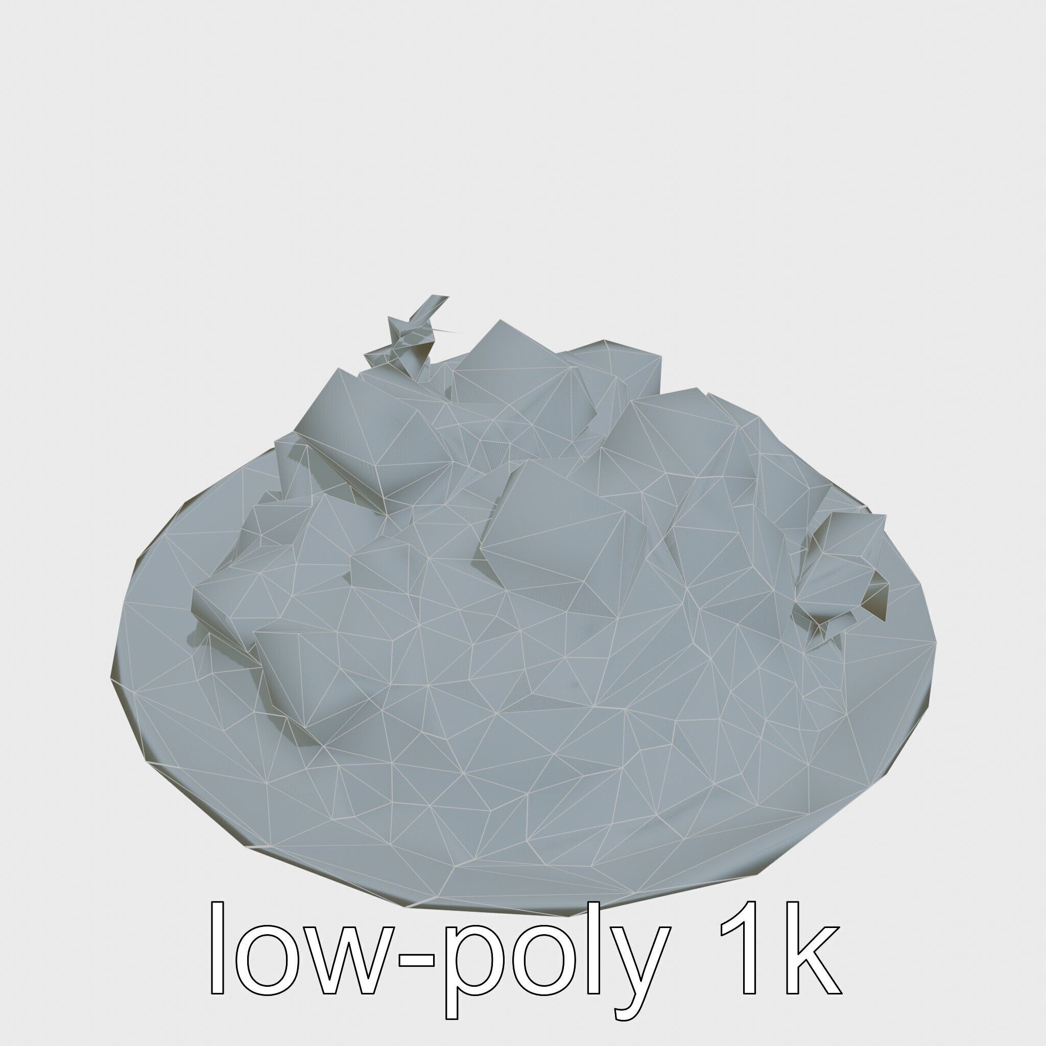 Thai Green Curry Chicken Dish 3D Model Pack Low-poly 3D model_30