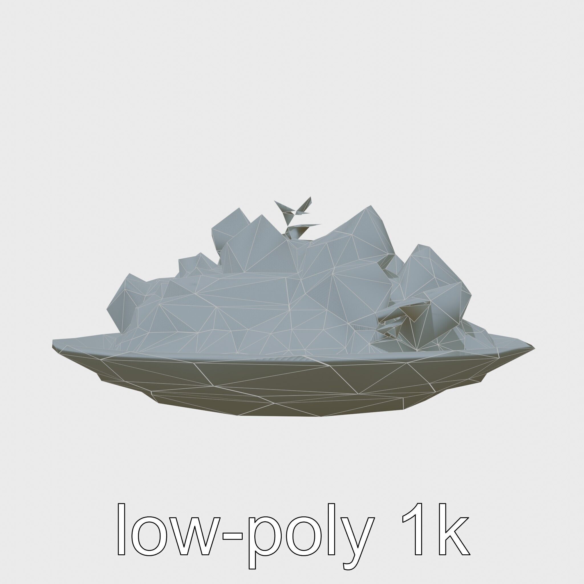 Thai Green Curry Chicken Dish 3D Model Pack Low-poly 3D model_10