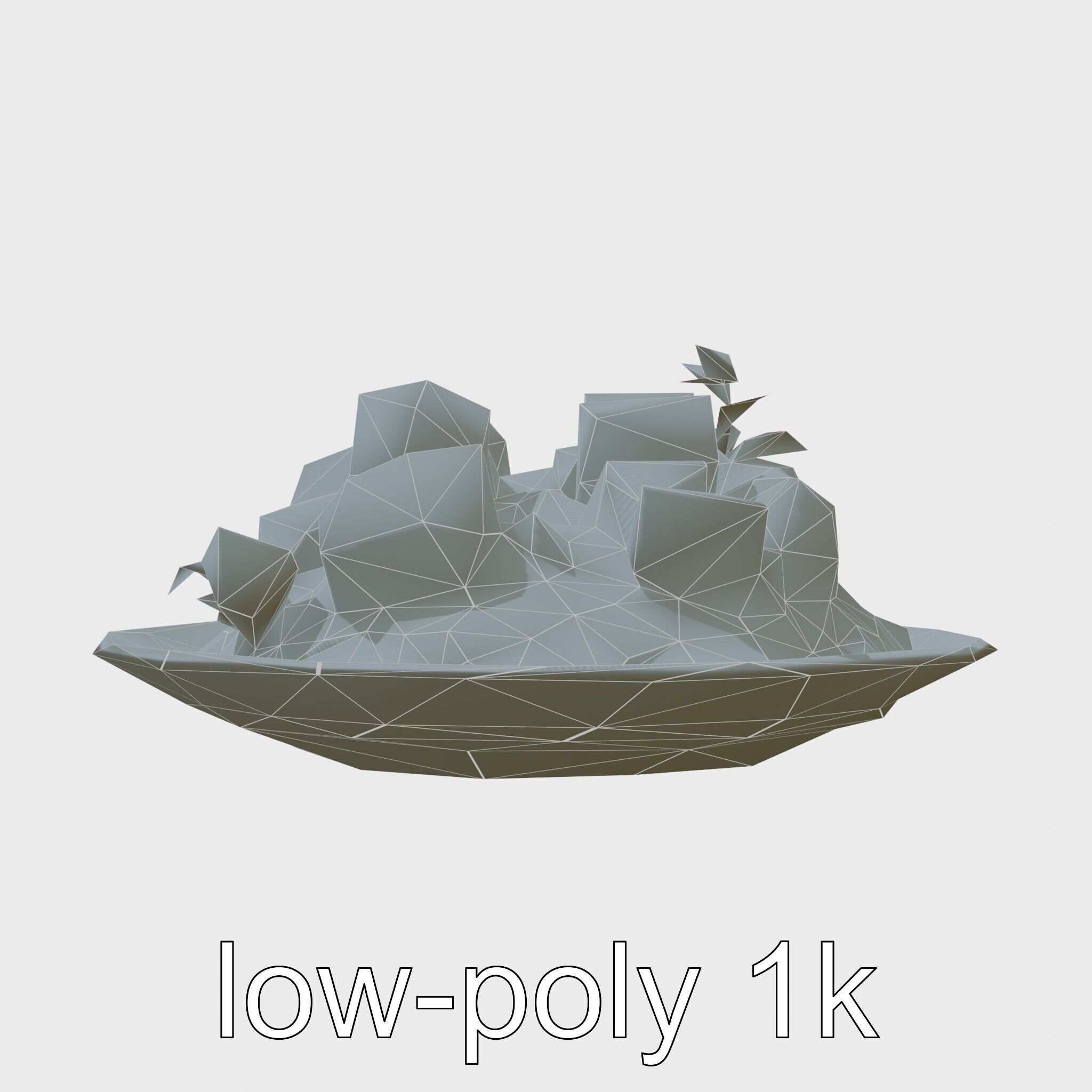 Thai Green Curry Chicken Dish 3D Model Pack Low-poly 3D model_16