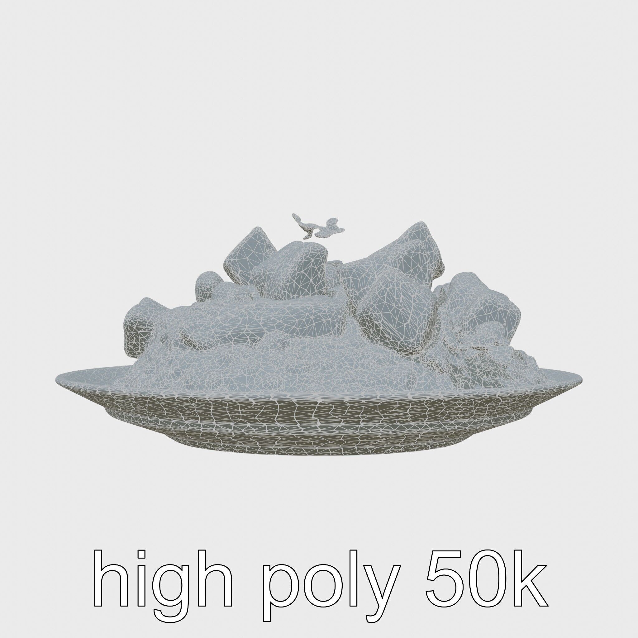 Thai Green Curry Chicken Dish 3D Model Pack Low-poly 3D model_8