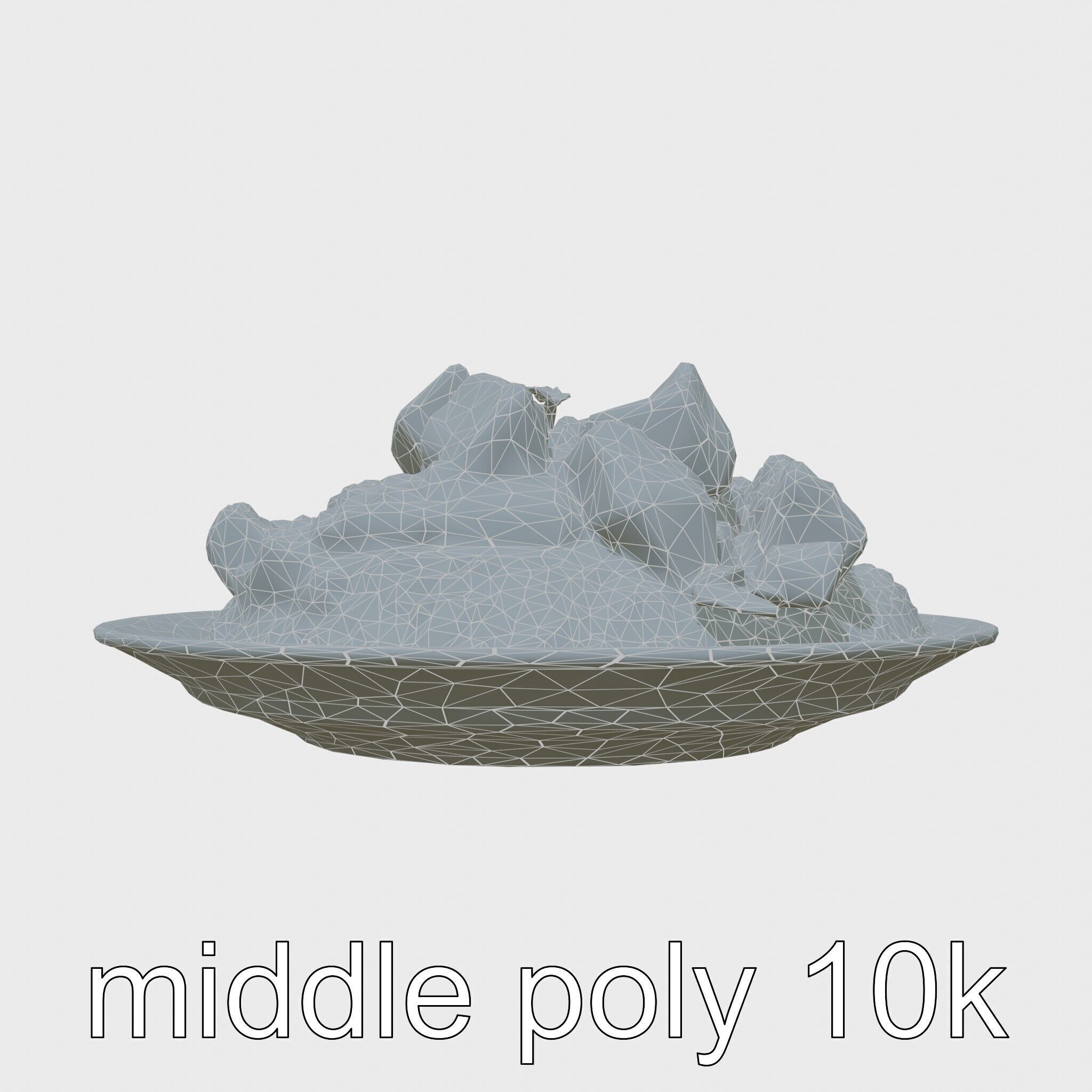 Thai Green Curry Chicken Dish 3D Model Pack Low-poly 3D model_22