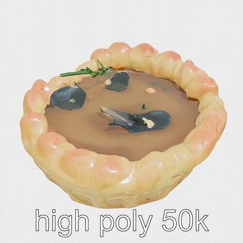 Truffle Soup Bowl Model Pack Low-poly 3D model 3