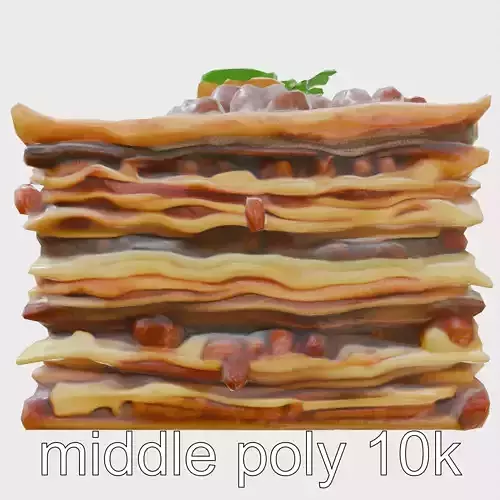 Gourmet Lasagna Layered Pasta Structure model pack