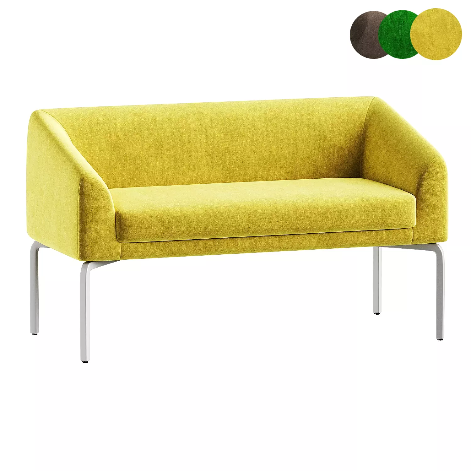 sofa yellow 3D model_0