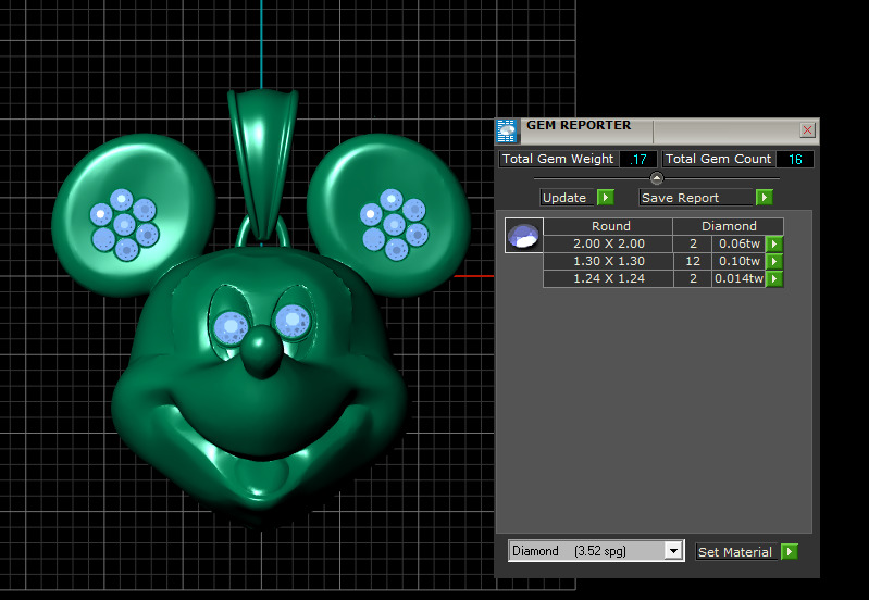 MICKEY MOUSE PENDANT 3D PRINTABLE MODEL  3D print model_6