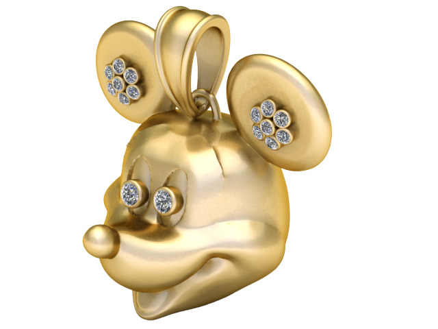 MICKEY MOUSE PENDANT 3D PRINTABLE MODEL  3D print model_1