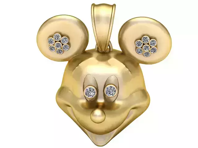 MICKEY MOUSE PENDANT 3D PRINTABLE MODEL 