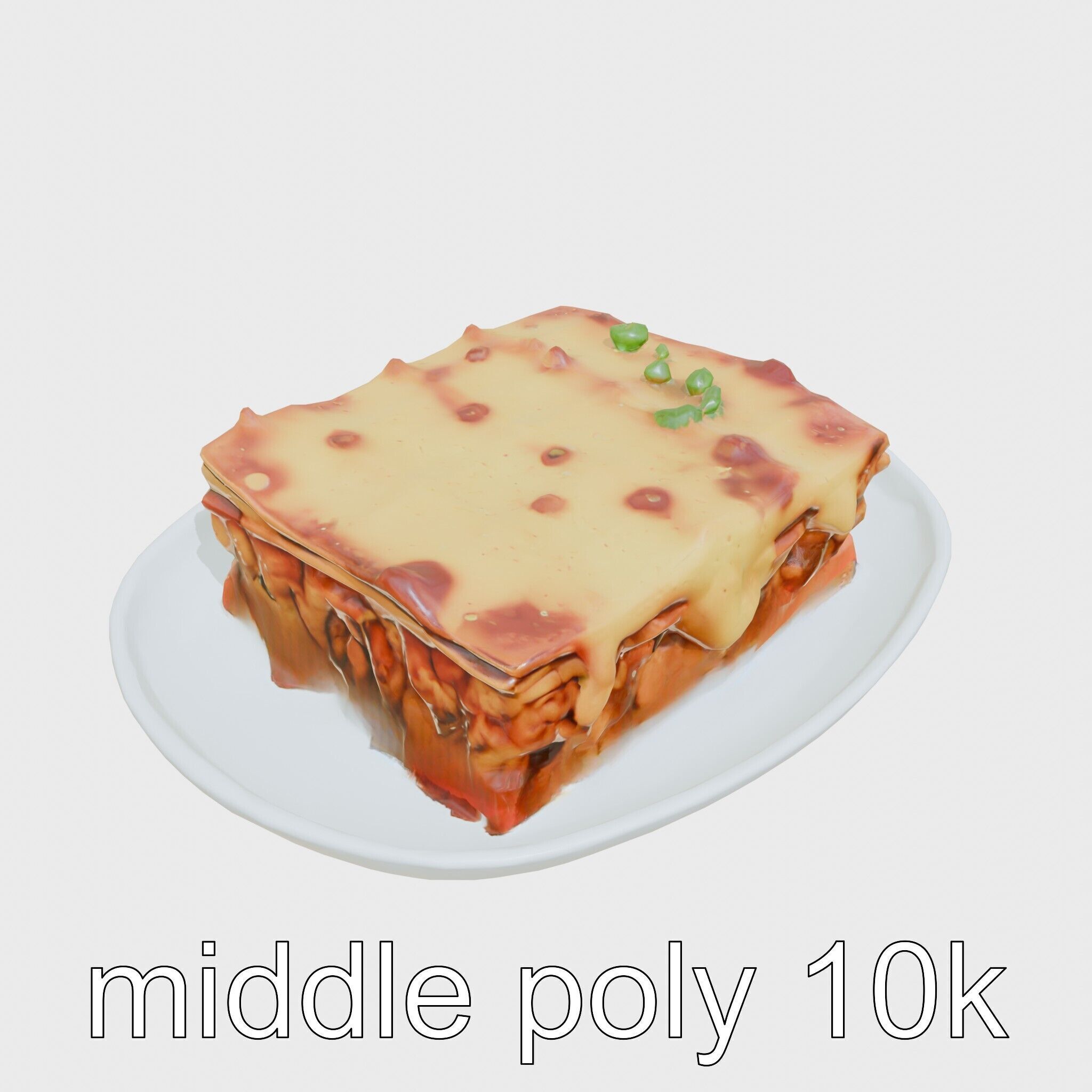 Greek Moussaka Casserole 3D Model Pack Low-poly 3D model_12