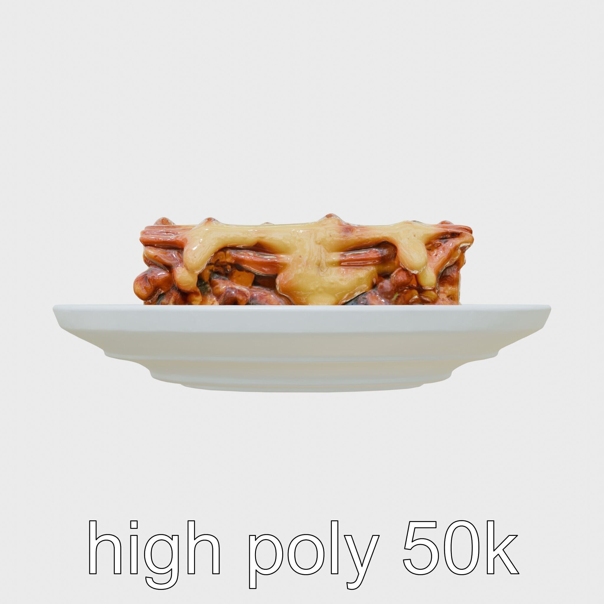 Greek Moussaka Casserole 3D Model Pack Low-poly 3D model_24