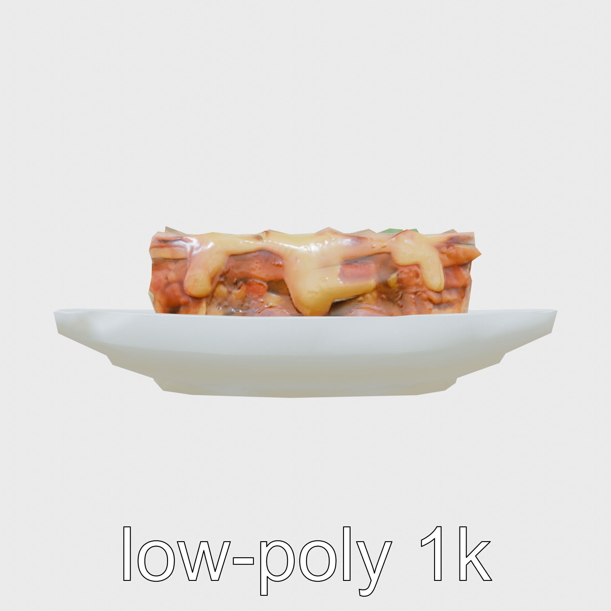 Greek Moussaka Casserole 3D Model Pack Low-poly 3D model_27