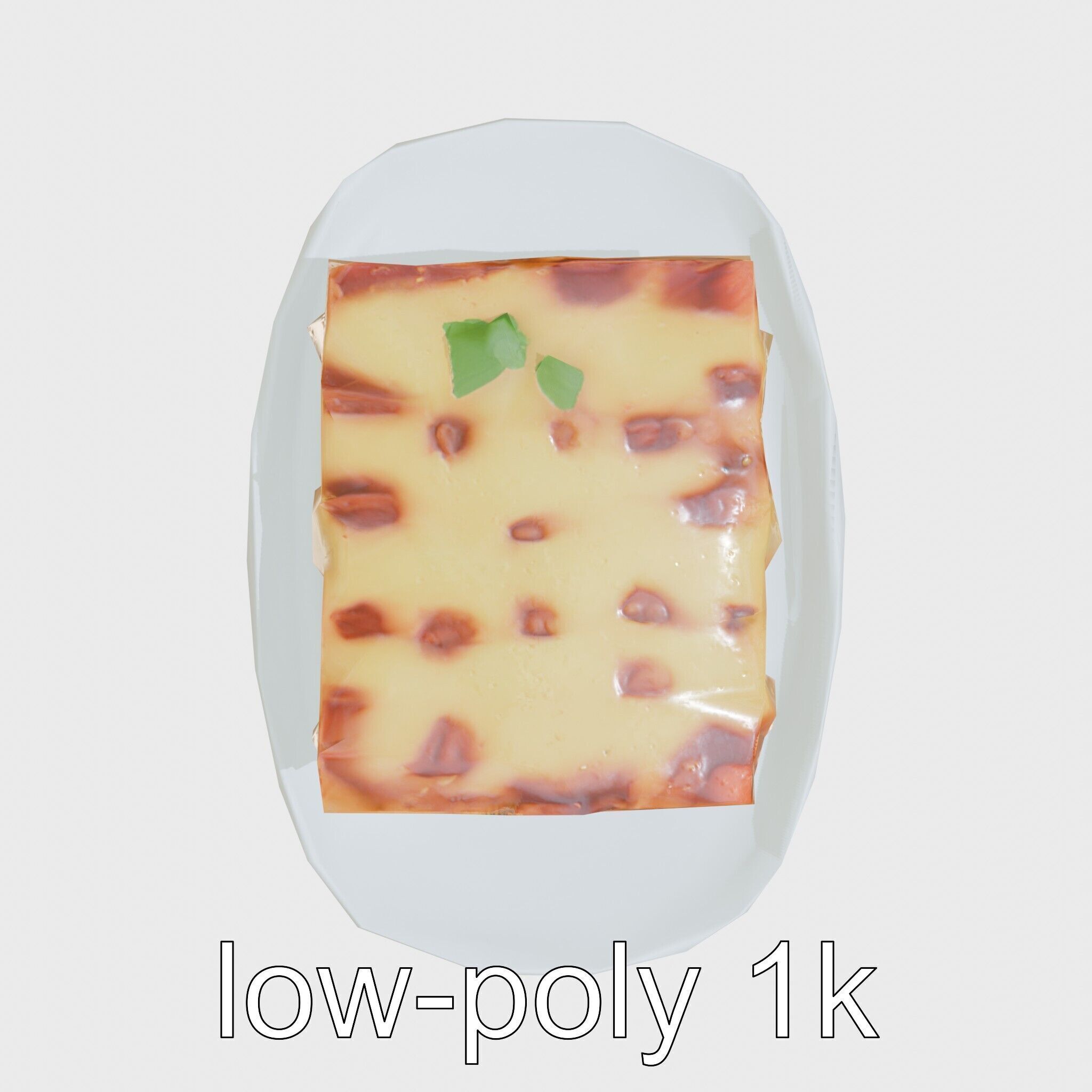 Greek Moussaka Casserole 3D Model Pack Low-poly 3D model_29