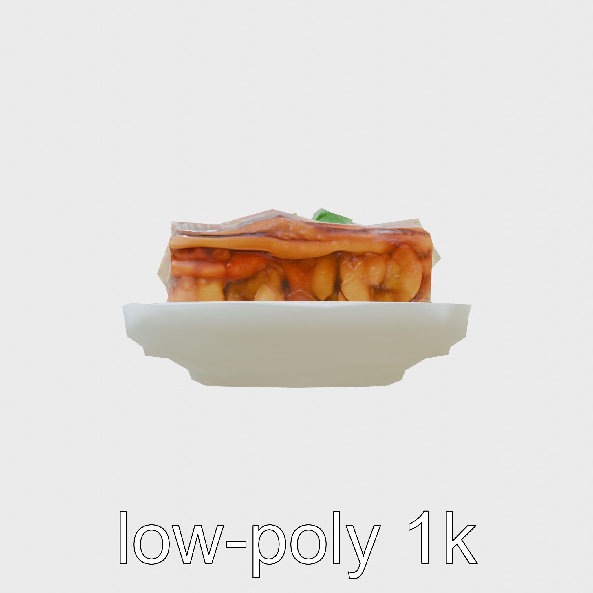 Greek Moussaka Casserole 3D Model Pack Low-poly 3D model_7