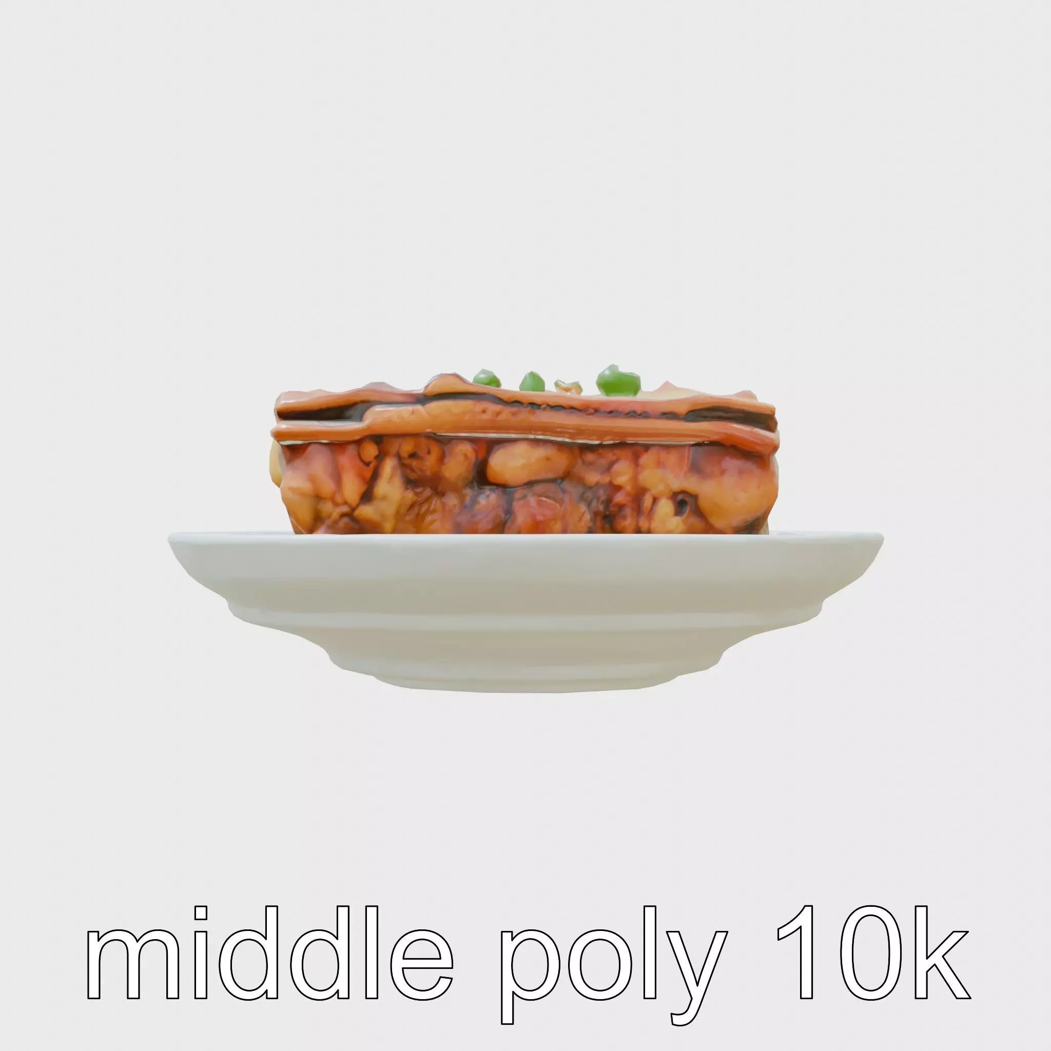 Greek Moussaka Casserole 3D Model Pack Low-poly 3D model_0