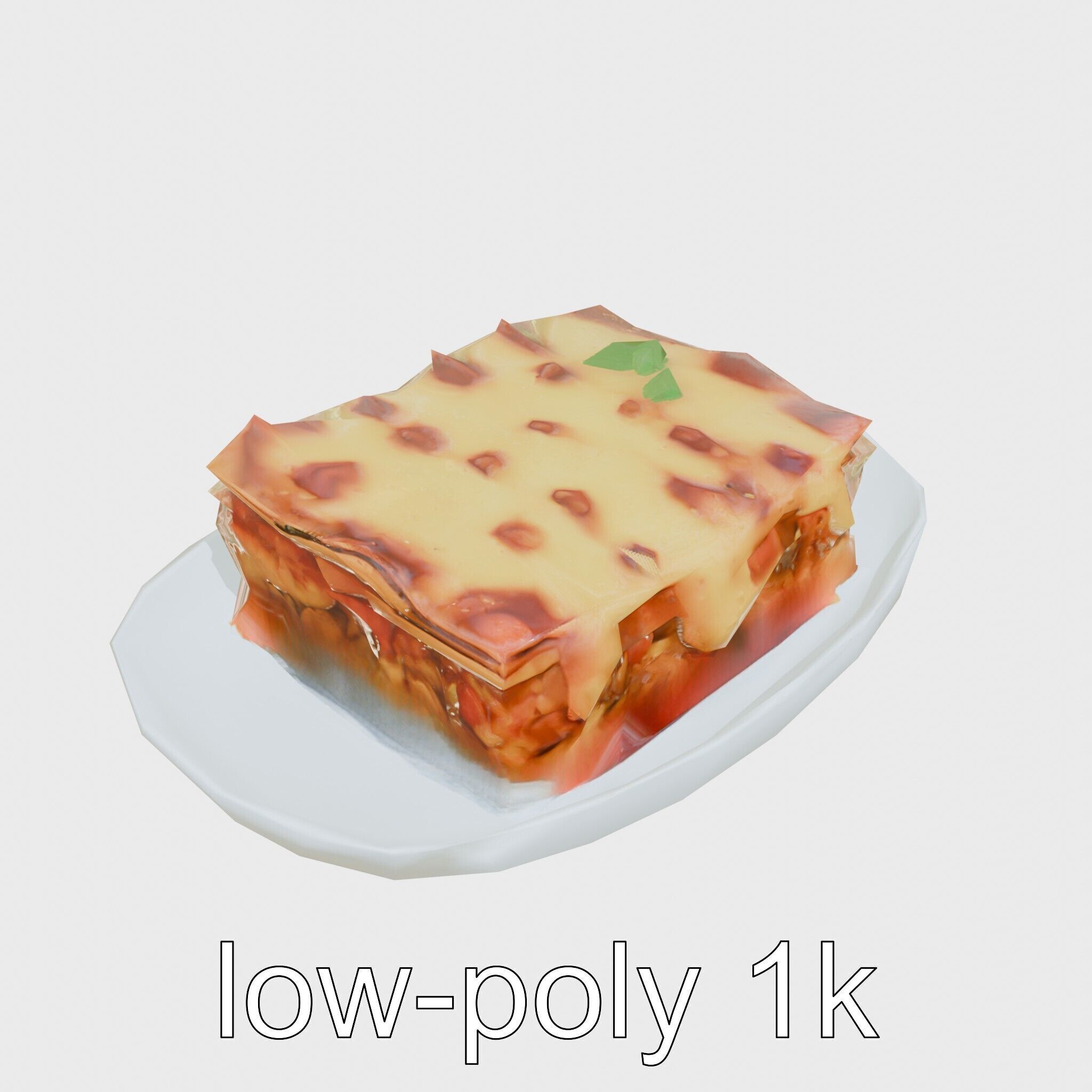 Greek Moussaka Casserole 3D Model Pack Low-poly 3D model_14