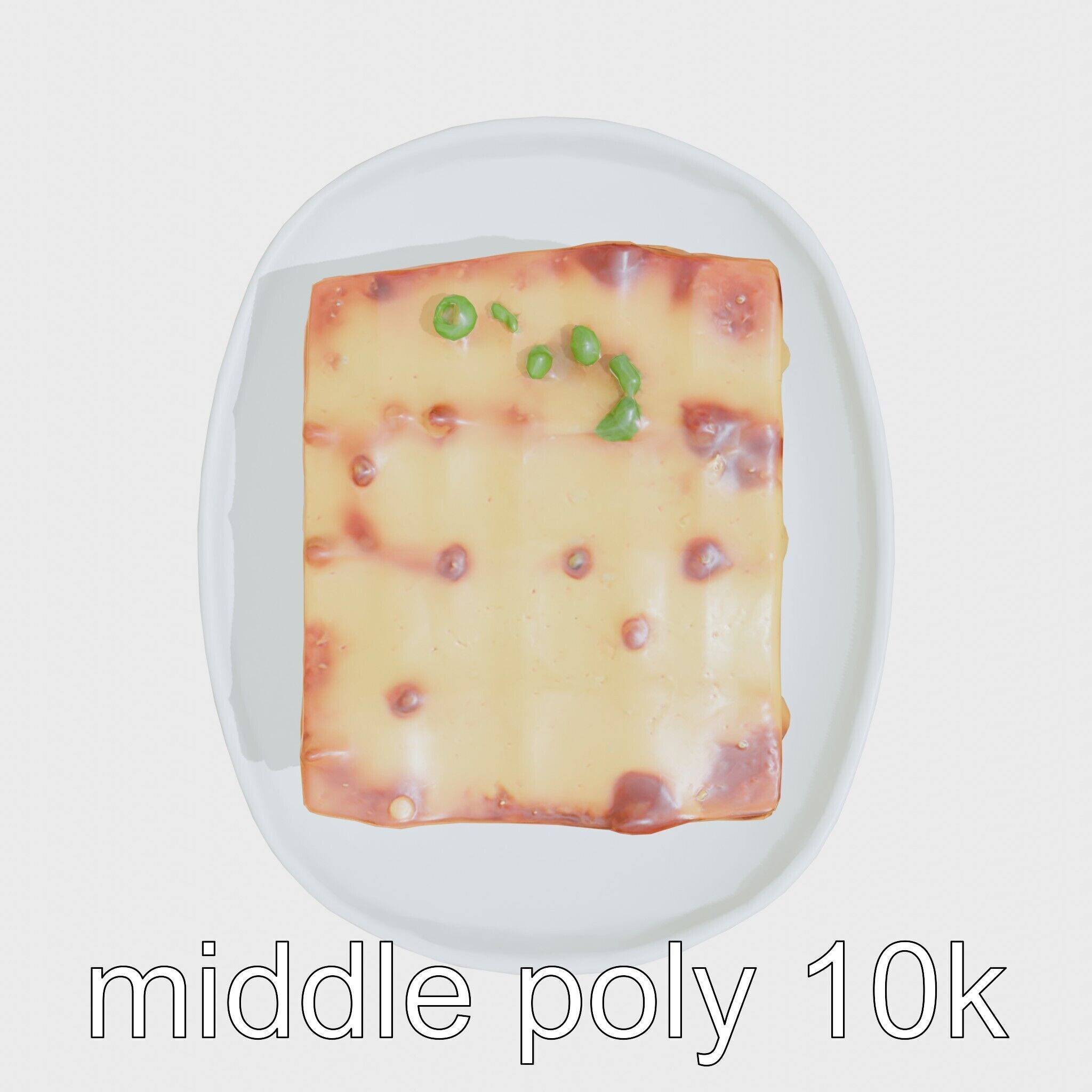 Greek Moussaka Casserole 3D Model Pack Low-poly 3D model_17