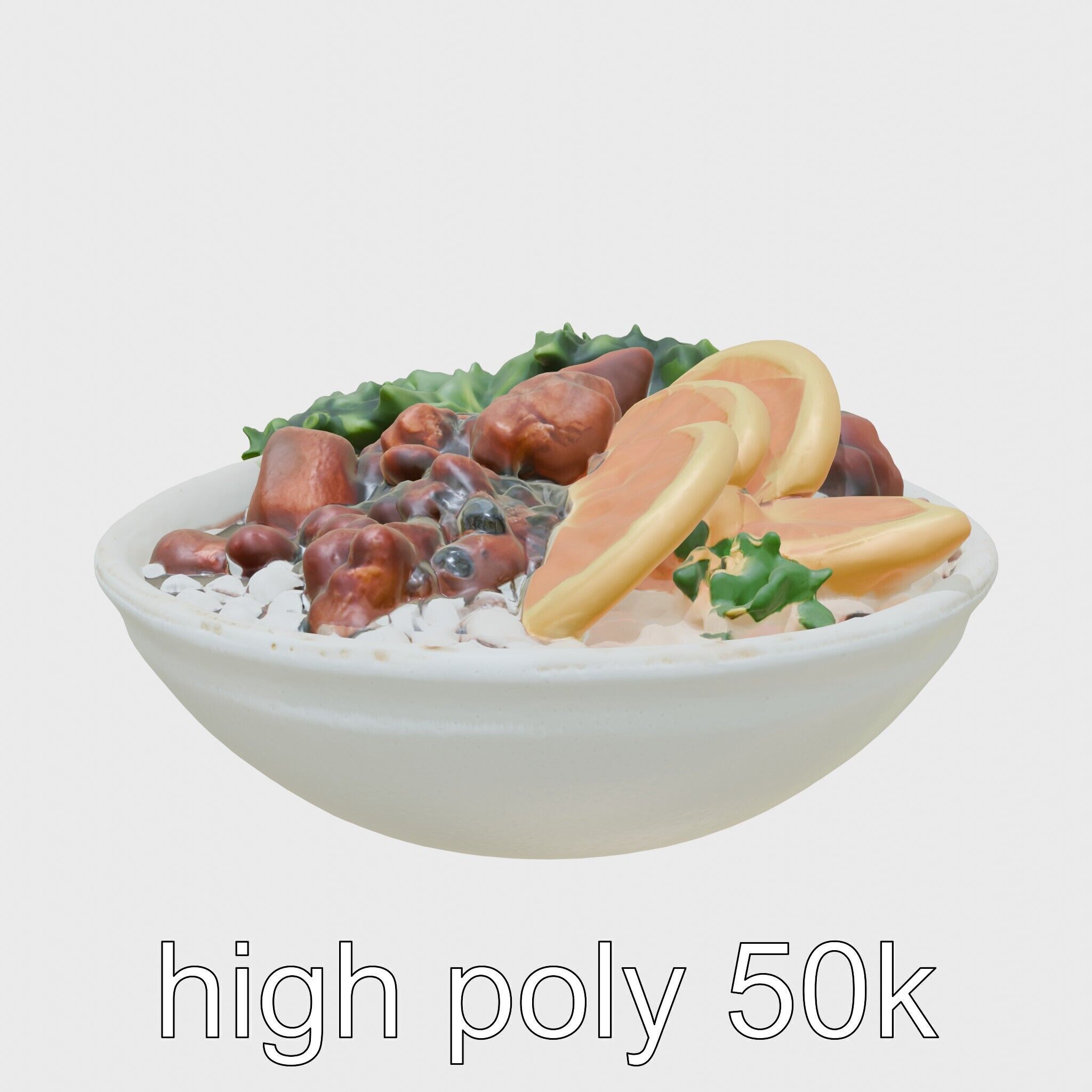 Brazilian Feijoada Stew Interactive 3D model pack Low-poly 3D model_14