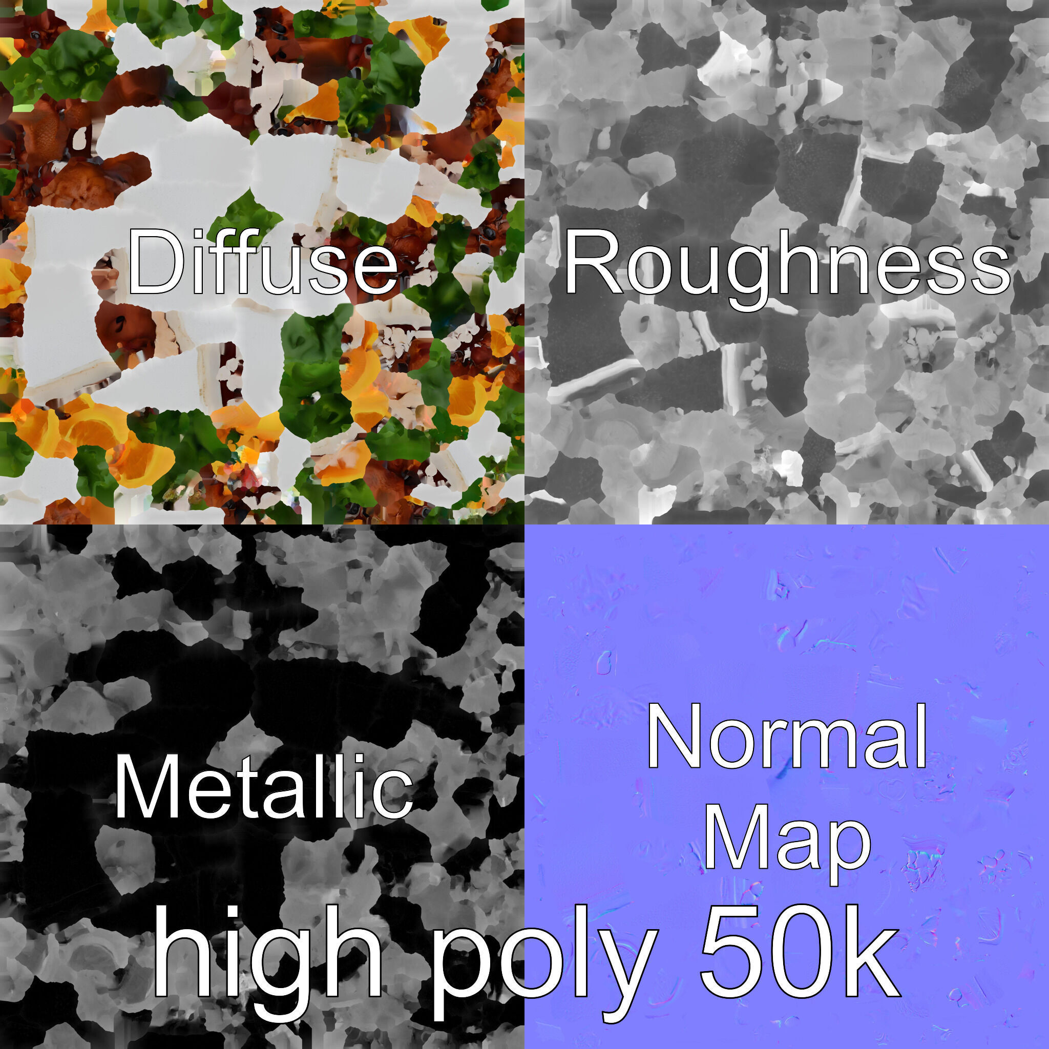 Brazilian Feijoada Stew Interactive 3D model pack Low-poly 3D model_23