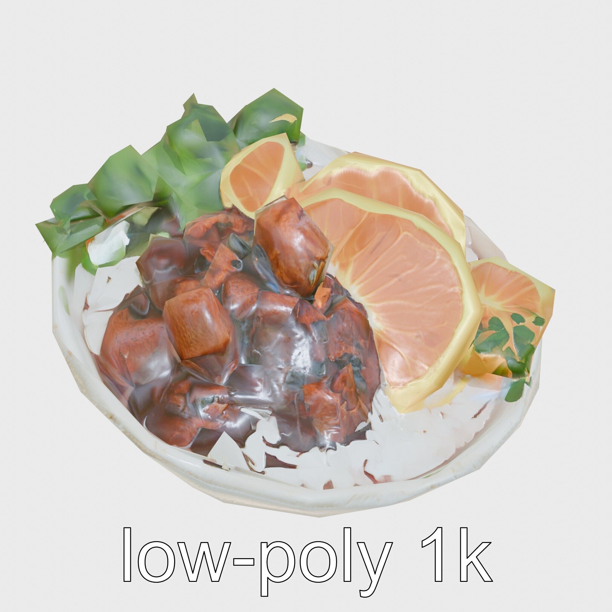 Brazilian Feijoada Stew Interactive 3D model pack Low-poly 3D model_13
