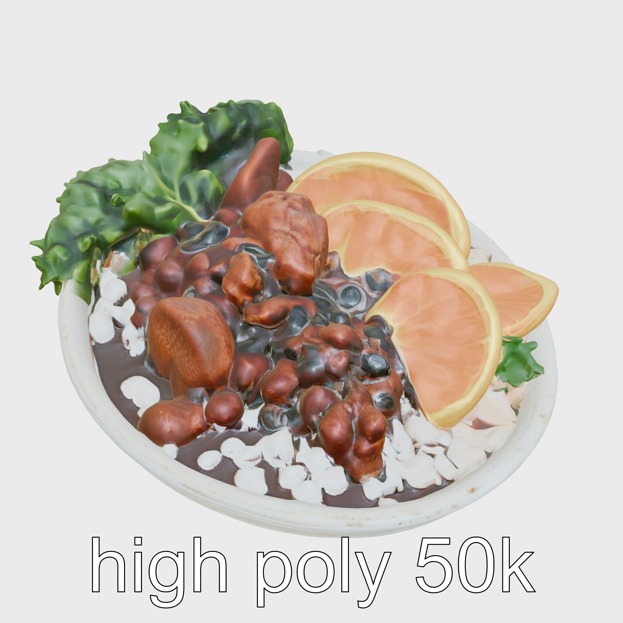 Brazilian Feijoada Stew Interactive 3D model pack Low-poly 3D model_11