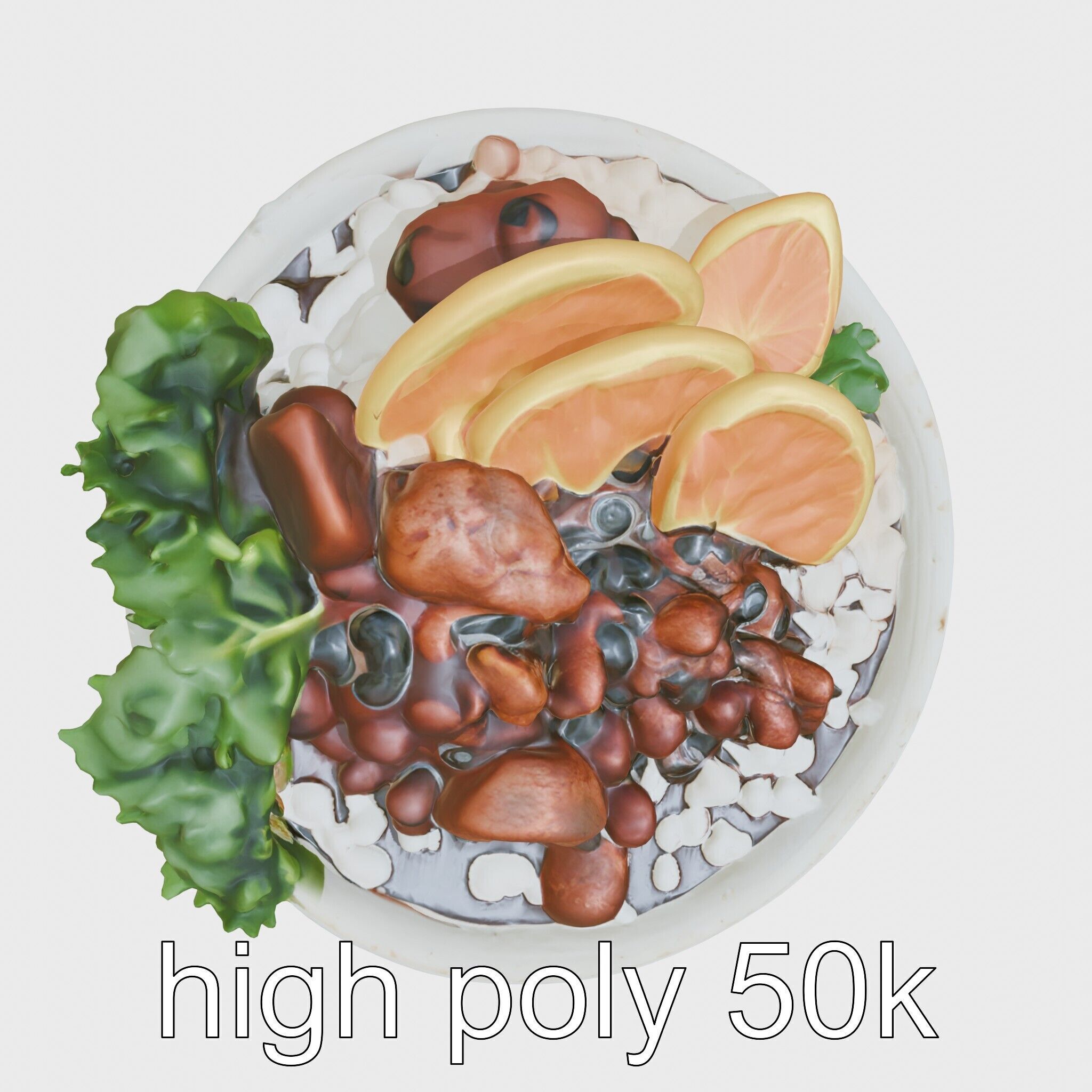 Brazilian Feijoada Stew Interactive 3D model pack Low-poly 3D model_32