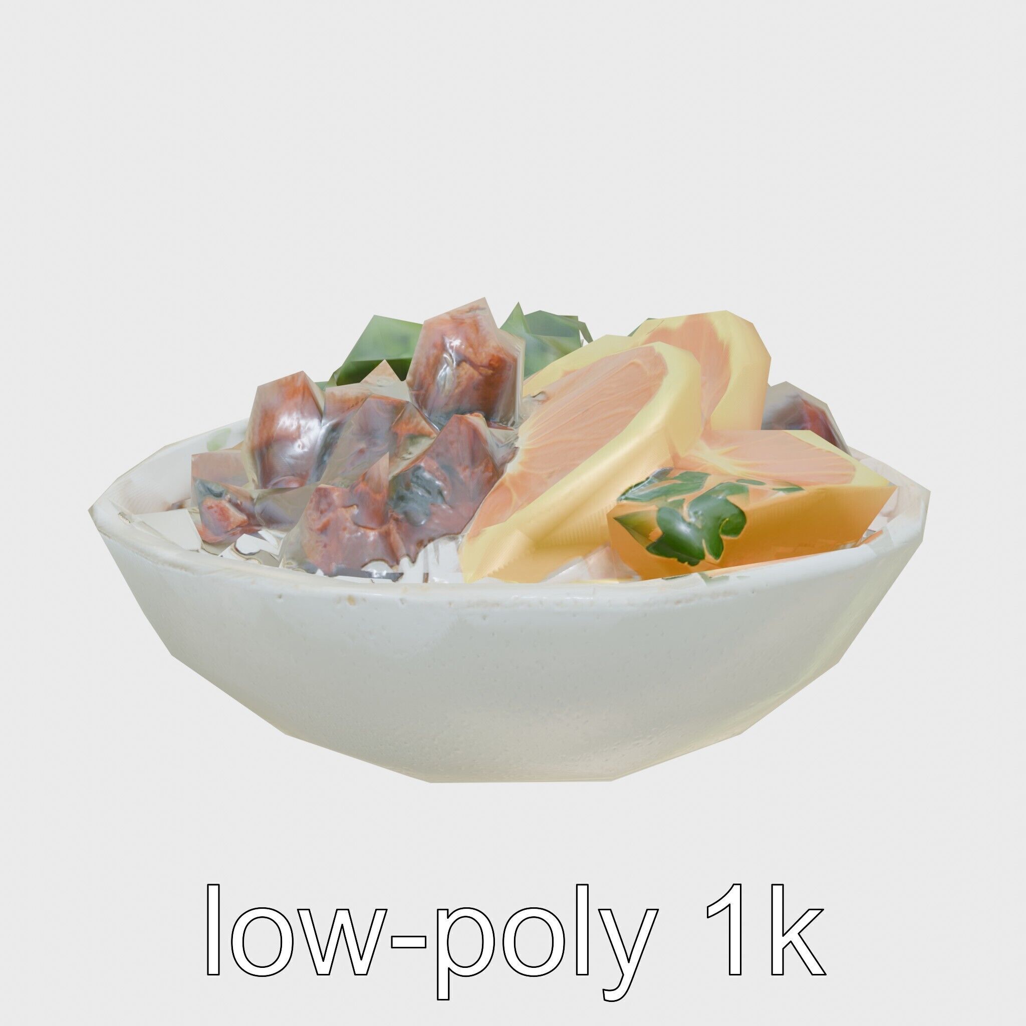 Brazilian Feijoada Stew Interactive 3D model pack Low-poly 3D model_15