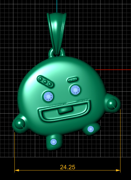 SIMPLE CARTOON PENDANT 3D PRINTABLE MODEL 3D print model_5