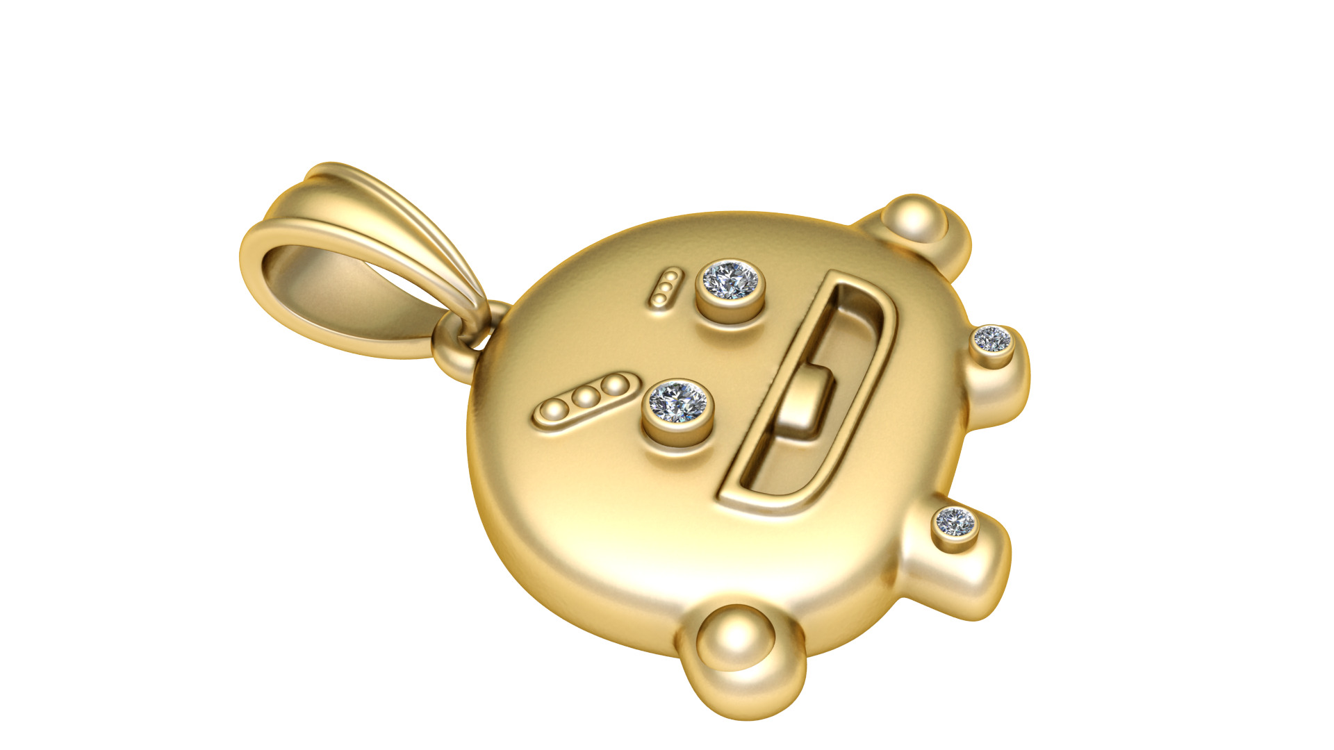 SIMPLE CARTOON PENDANT 3D PRINTABLE MODEL 3D print model_3