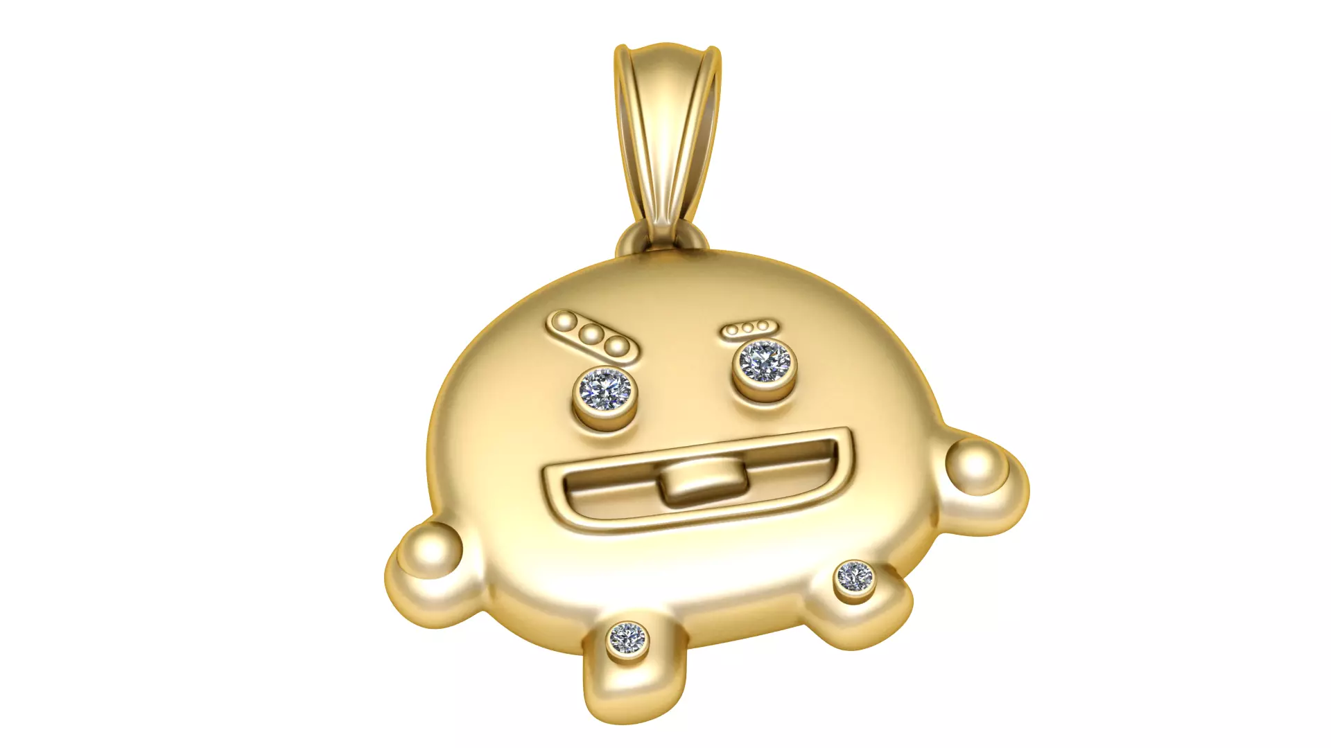 SIMPLE CARTOON PENDANT 3D PRINTABLE MODEL 3D print model_0