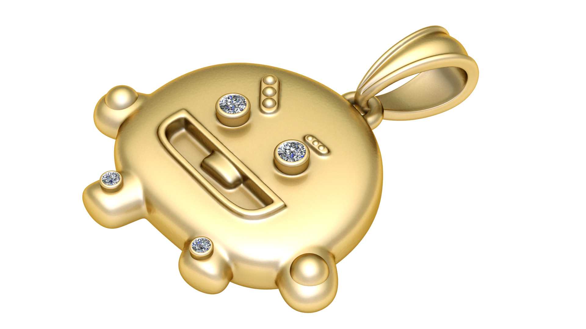 SIMPLE CARTOON PENDANT 3D PRINTABLE MODEL 3D print model_1