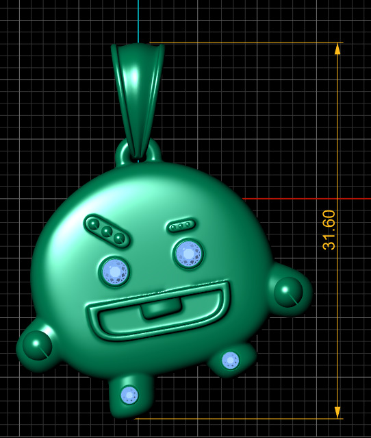 SIMPLE CARTOON PENDANT 3D PRINTABLE MODEL 3D print model_4