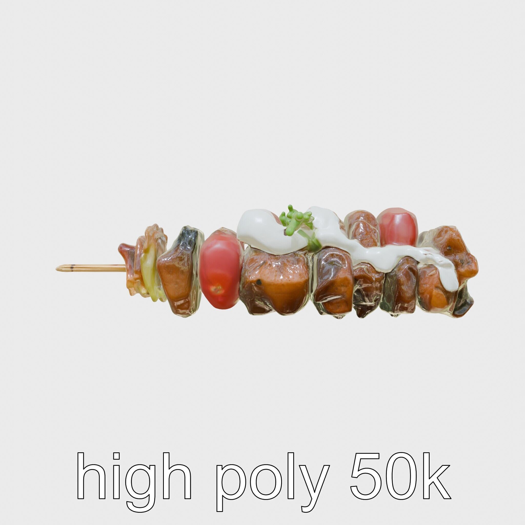 Turkish Kebab Skewer With Lamb And Vegetables model pack Low-poly 3D model_22