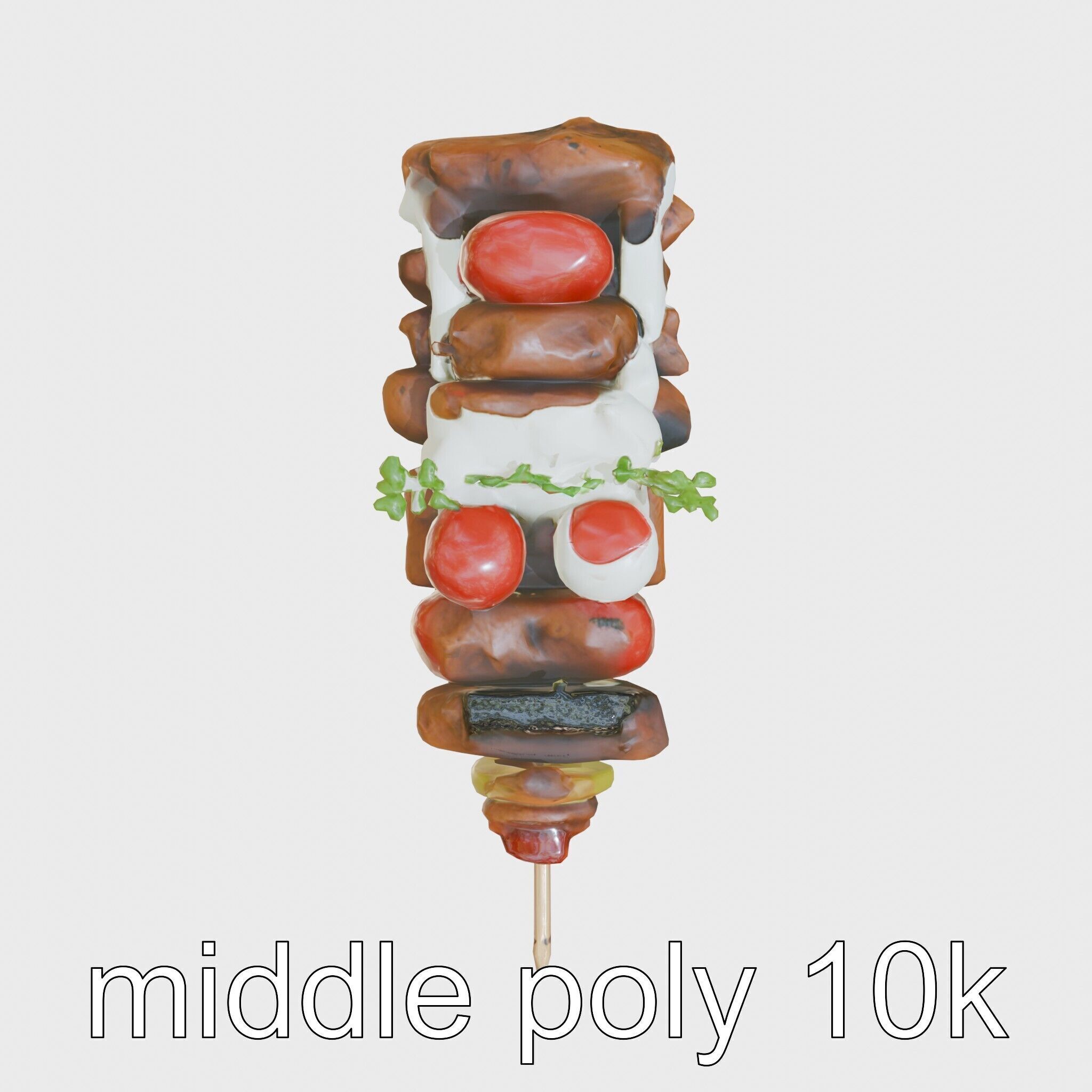 Turkish Kebab Skewer With Lamb And Vegetables model pack Low-poly 3D model_30