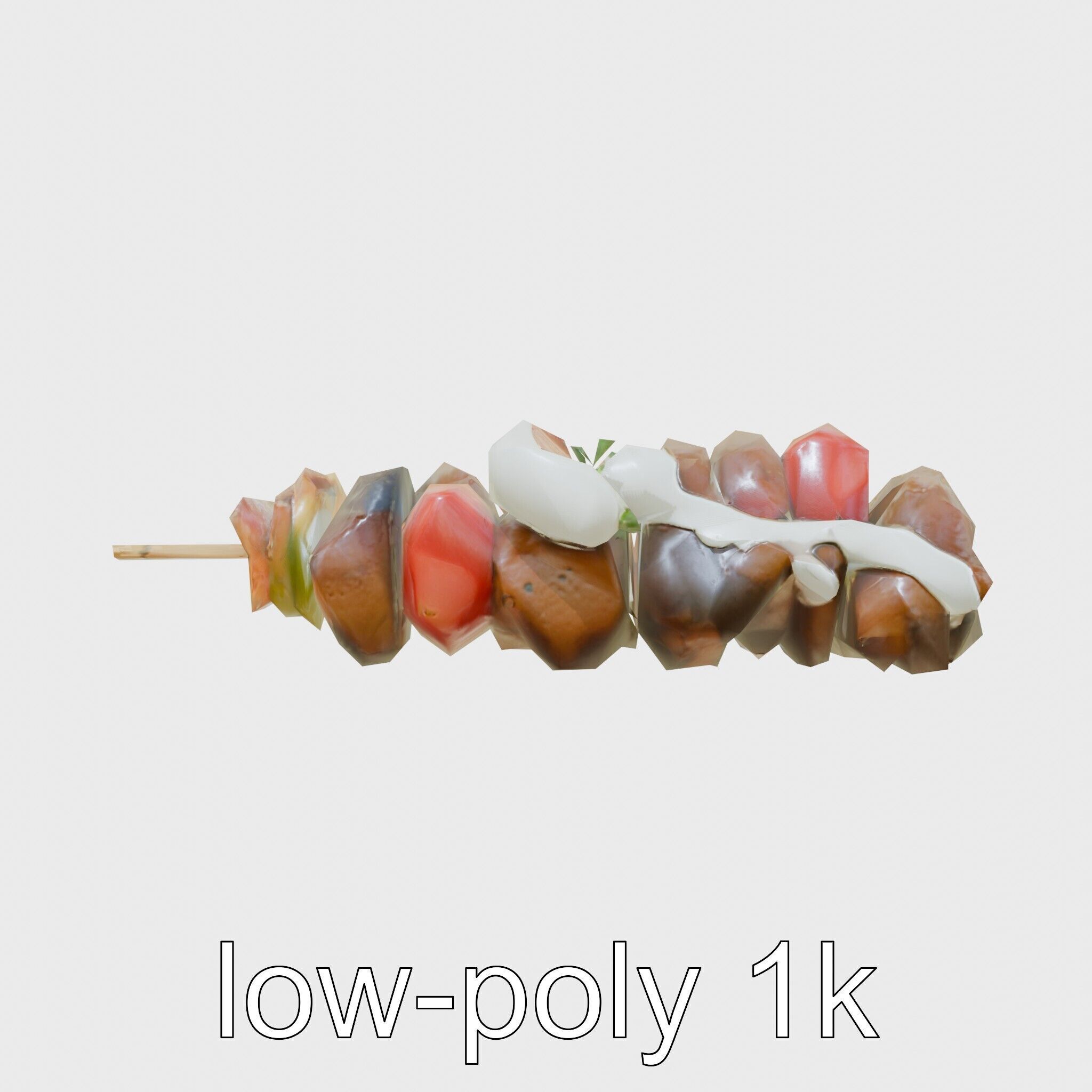 Turkish Kebab Skewer With Lamb And Vegetables model pack Low-poly 3D model_28