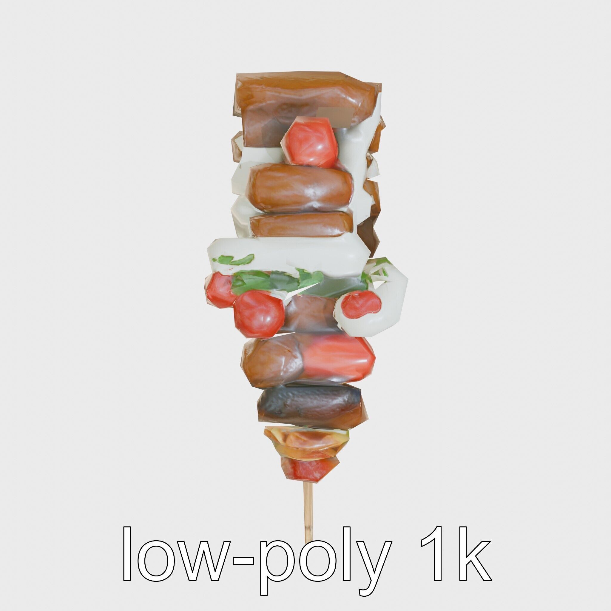 Turkish Kebab Skewer With Lamb And Vegetables model pack Low-poly 3D model_23
