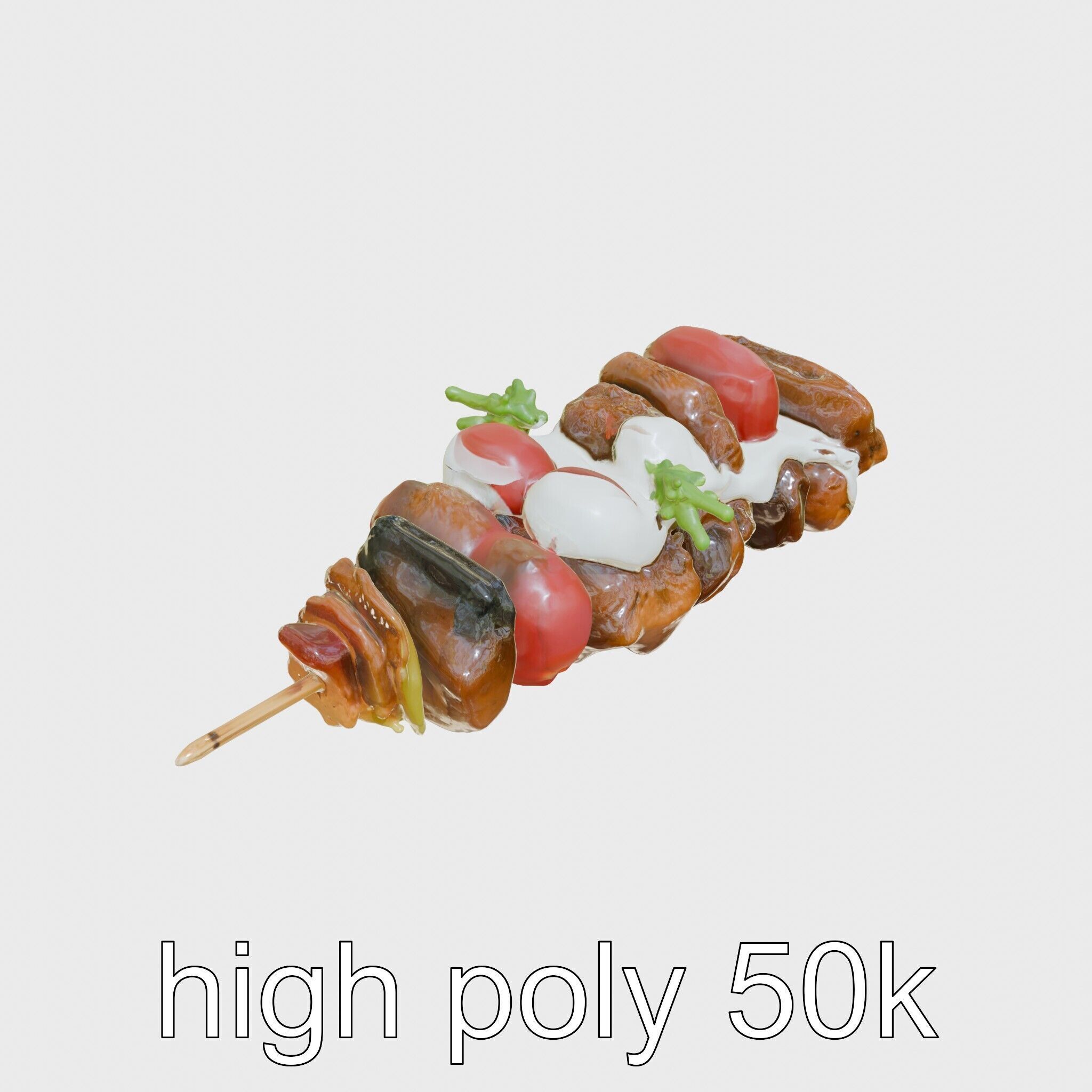 Turkish Kebab Skewer With Lamb And Vegetables model pack Low-poly 3D model_11