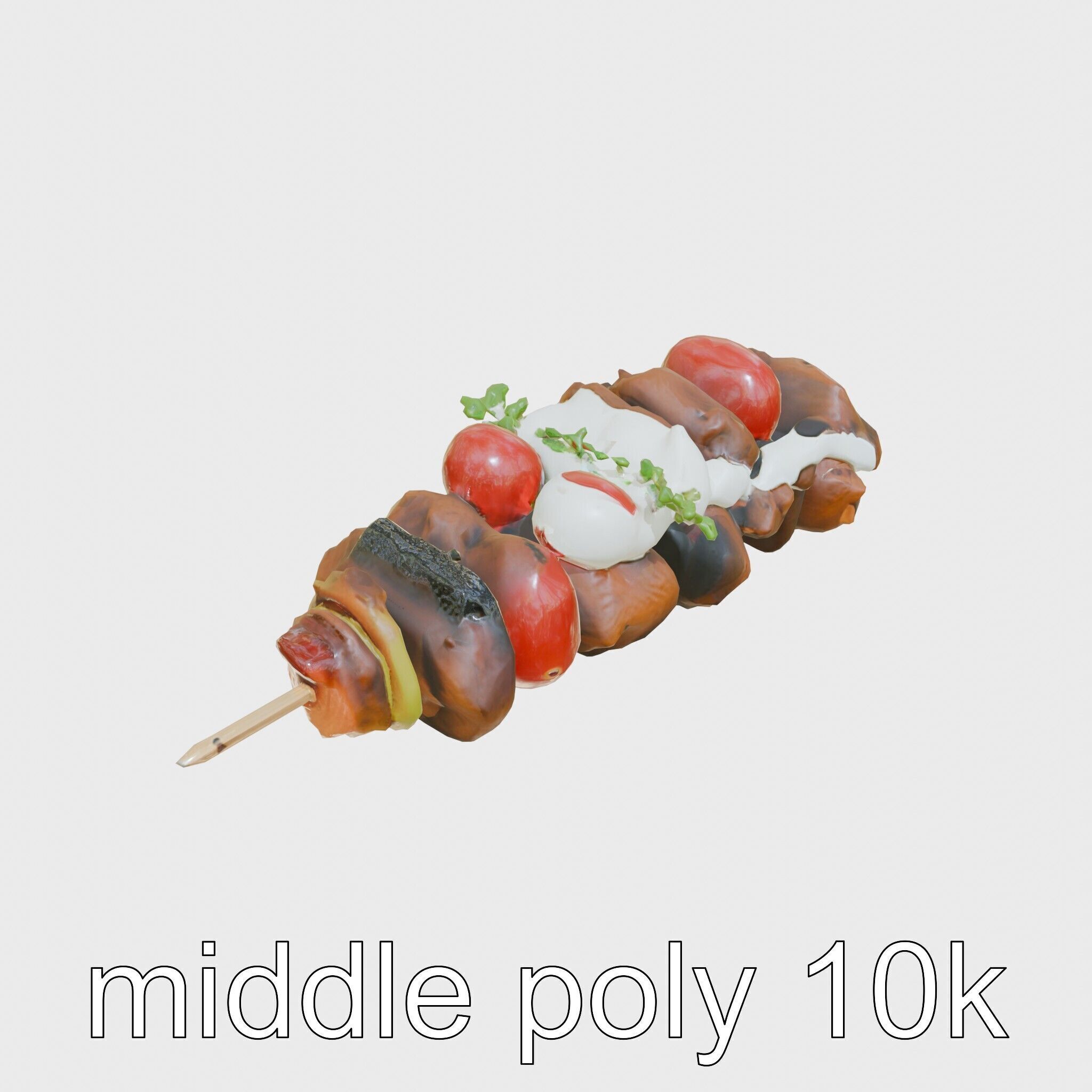 Turkish Kebab Skewer With Lamb And Vegetables model pack Low-poly 3D model_12